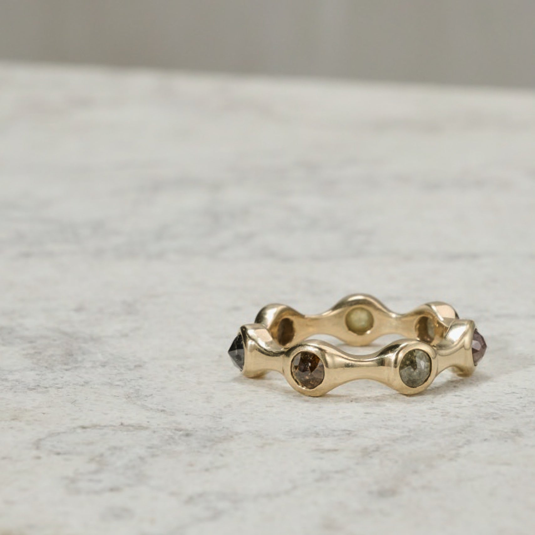 Gold 7 Stone Ring β Annalise Designs